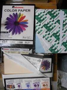 lot 102 image: Color Paper - Beige (1000 sheets) and Light Blue (500 sheets) Copier or Printer paper - 8-12x11