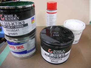 lot 25 image: 3 Cans Printers Ink, Roller Lube Roller Protector, Ink Anti-Skin No Wash Up Spray