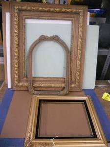 lot 28 image: Antique frames, some damage - see pics, great to redo