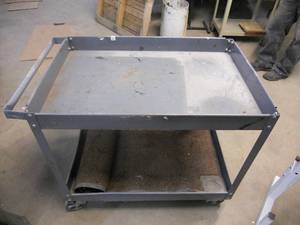 lot 164 image: Metal Shop Cart with Casters - 31-12 high overall, 36x24