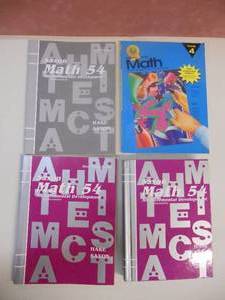 lot 181 image: Homeschool BooksSaxon Math 54 - Book, Workbook, Test Book, and Answer Key, Additional Master Skills Workbook with Answer Key - All Unused