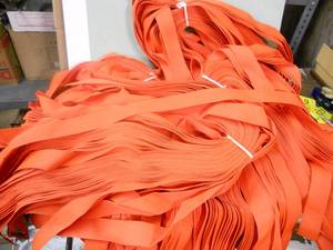 lot 120 image: Huge Lot Orange Strapping 220-230 Pieces,55-60 per bundle, 4 bundles approx 56 long