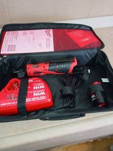 lot 27 image: M12 FUEL 12-Volt Lithium-Ion Brushless Cordless  Extended Reach Ratchet Kit with One 2.0 Ah Batteries by Milwaukee - different size ratchet
