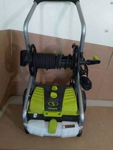 lot 31 image: 2030 PSI 1.76 GPM 14.5 Amp Electric Pressure Washer with Pressure-Select Technology and Hose Reel by Sun Joe- no battery