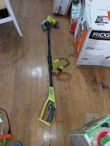 lot 46 image: 40-Volt Lithium-Ion Cordless Attachment Capable String by RYOBI- used and carger not included