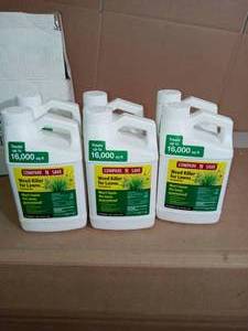 lot 51 image: 64 oz. Weed Killer for Lawns Concentrate Liquid Herbicide by Compare-N-Save- set of 6 not used