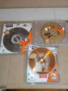 lot 56 image: Glass Tile Blade by RIDGID- set of 3- mixed