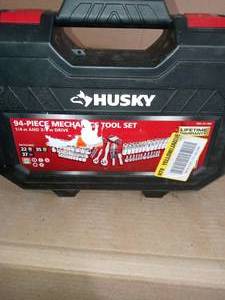 lot 69 image: Mechanics Tool Set (94-Piece) by Husky- missing pieces