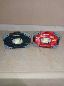 lot 70 image: 1000 Lumens LED Utility Light by Husky- set of 2 not used