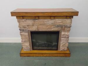 Faux Brick Fireplace