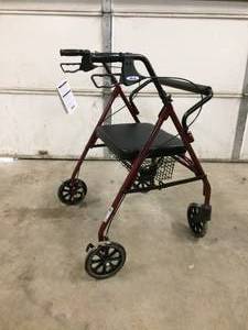 lot 7 image: MSRP $180 Drive Medical 10215RD-1 Go-Lite Bariatric Steel Rollator - APPEARS NEW CONDITION - POSSIBLY A DISPLAY MODEL