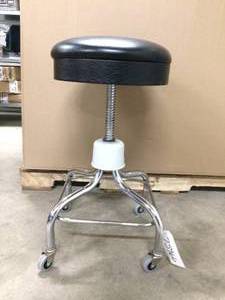 lot 15 image: High Quality Pedigo Medical Hospital Clinic Exam Height Adjustable Stool With Swivel Ball Bearing Casters - Excellent Condition