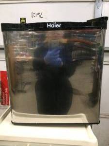 lot 28 image: Haier HNSB02SS 1-23-Cubic-Foot Freestanding RefrigeratorFreezer, Stainless Steel - Great Working Condition