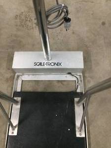lot 49 image: Scale-tronix Medical Portable Digital Weighing Scale With Hand Rail For Patients Who Are Unsteady On Their&nbspFeet - Good Working Condition