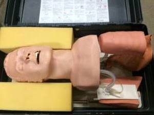 lot 85 image: MSRP $2200 Laerdal Airway Management Trainer The Perfect Way To&nbspPrepare for COVID-19 Patients - Good Condition - Face Has Some Wear & Tear From Use