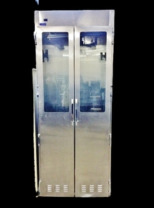 lot 91 image: WOW&nbspMedwurx Stainless Steel Endoscopy Storage Cabinet - Fans Do Not Work But What An Amazing Storage Cabinet DIMENSIONS APPROX 7X3