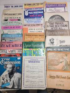 27 Rare Vintage Sheet Music