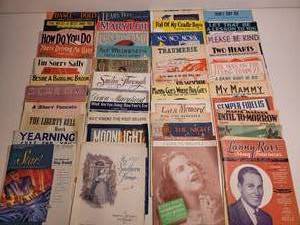 37 Rare Vintage Sheet Music