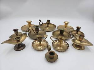 14 Brass Candle Holder Collection