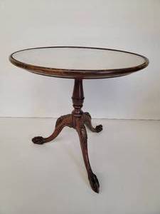 Vintage 20H x 20W Wooden Round Accent Table