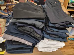 82 Pair of New and Rarely Used Mens Work Pants, Cargo Pants, Painter Pants - Mixed Sizes 30 to 40 Waist