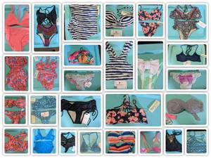 50 Assorted Womens Bathing Suits NEW With Tags-XS- XL