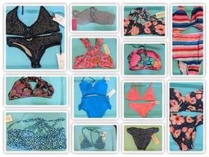 50 Assorted Womens Bathings Suits NEW With Tags XS-XL