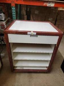 Professional Handmade Wood, and Formica Retail Display Case 39 x 30 x 24 3 Shelves, 1 Drawer