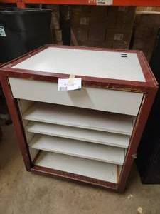 Professional Wood, and Formica Retail Display Case 39 x 30 x 24 3 Shelves, 1 Drawer
