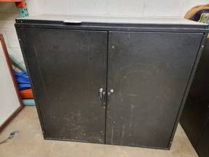 Large 48Wx19Dx43H Stackable Metal Two Tier Cabinet With Key III