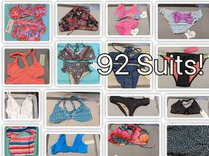92 Assorted Womens Bathing SuitsNEW With Tags XS-XL