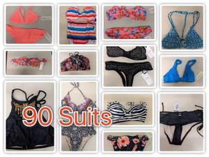 90 Assorted Womens Bathing SuitsNEW With Tags XS-XL