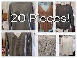 20 Assorted Womens Sweaters and Sweatshirts NEW With Tags