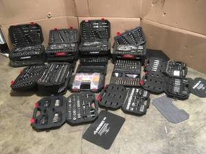 lot 8 image: Pallet with assorted Husky Mechanic tool sets various sets and conditions open boxes review pictures