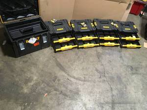 lot 23 image: Lot of Dewalt storage boxes see pictures