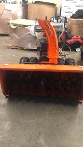 lot 47 image: 45 in. Commercial 420 cc Electric Start Two-Stage Gas Snow Blower with Headlight, Bonus Drift Cutters and Clean-Out Tool in like new conditions