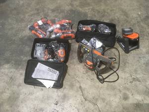 lot 38 image: Lot of assorted Ridgid Power Tools see pictures