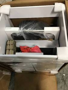 lot 51 image: Pallet of Lot of 2 All-in-One 24.125 in. x 21.375 in. x 35 in. Stainless Steel Laundry Sink with Faucet and Storage Cabinet Customer Returns SEE PICS