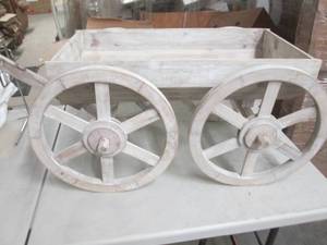 lot 1 image: Decorative Garden Wagon Retail $104...