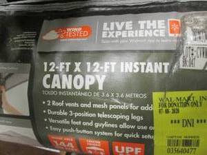 lot 3 image: 12x12 Instant Canopy open pkg...