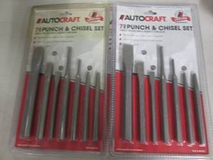 lot 12 image: 2 Autocraft 7 pc Punch & Chisel Set...