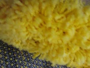 lot 81 image: 6 ft Round Tuscan Sun Yellow Shag A...