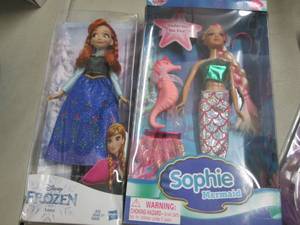 lot 178 image: Sophie Mermaid, Frozen Anna Doll...