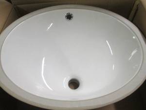 lot 206 image: Foremost 18.5 inch oval Sink Basin...
