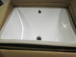 lot 210 image: Undermount 20x15 inch Rectangular S...