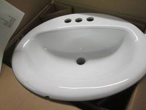 lot 214 image: Aragon Self-Rimming Drop-In Bathroo...