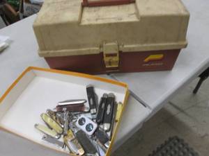 lot 230 image: Plano Tackle Box, Pocketknives...