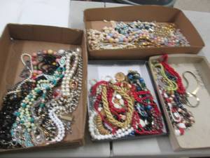 lot 251 image: 4 Flats Assorted Jewelry...