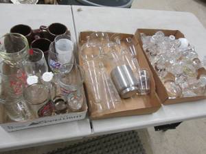 lot 254 image: Candle Holders, Glassware, etc...