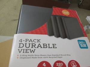 lot 307 image: 2- 4pks 1 inch Durable View D Ring ...